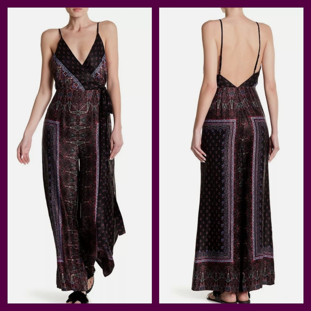 NWT Free People Cabbage Rose Jumpsuit in Black